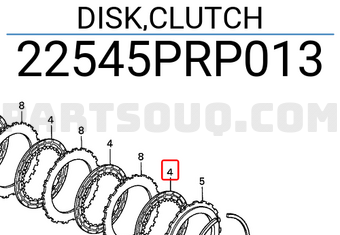 Honda 22545PRP013 DISK,CLUTCH