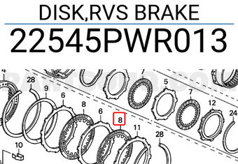 Honda 22545PWR013 DISK,RVS BRAKE