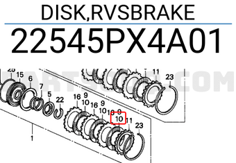 Honda 22545PX4A01 DISK,RVSBRAKE