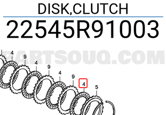 Honda 22545R91003 DISK,CLUTCH