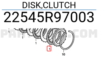 Honda 22545R97003 DISK,CLUTCH