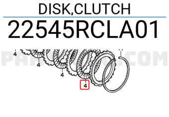 Honda 22545RCLA01 DISK,CLUTCH