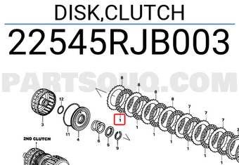 Honda 22545RJB003 DISK,CLUTCH