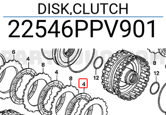 Honda 22546PPV901 DISK,CLUTCH