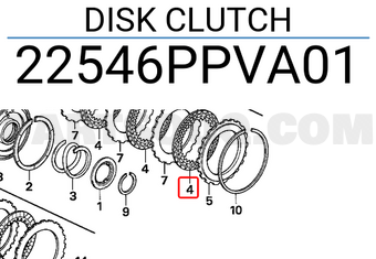 Honda 22546PPVA01 DISK CLUTCH
