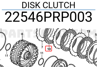 Honda 22546PRP003 DISK CLUTCH