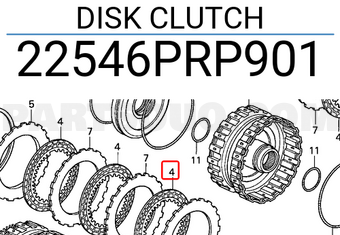 Honda 22546PRP901 DISK CLUTCH