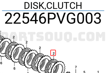 Honda 22546PVG003 DISK,CLUTCH