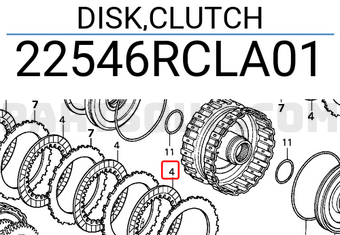 Honda 22546RCLA01 DISK,CLUTCH
