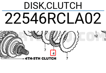 Honda 22546RCLA02 DISK,CLUTCH