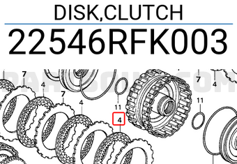 Honda 22546RFK003 DISK,CLUTCH