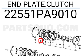 Honda 22551PA9010 END PLATE,CLUTCH