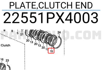 Honda 22551PX4003 PLATE,CLUTCH END