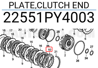Honda 22551PY4003 PLATE,CLUTCH END