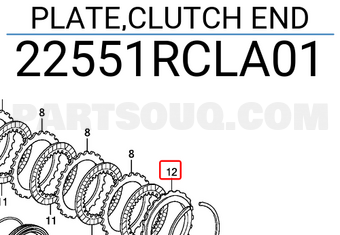 Honda 22551RCLA01 PLATE,CLUTCH END