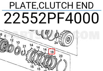 Honda 22552PF4000 PLATE,CLUTCH END