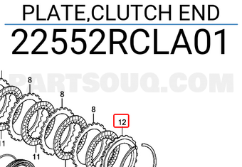 Honda 22552RCLA01 PLATE,CLUTCH END