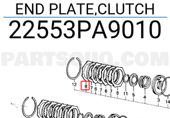 Honda 22553PA9010 END PLATE,CLUTCH