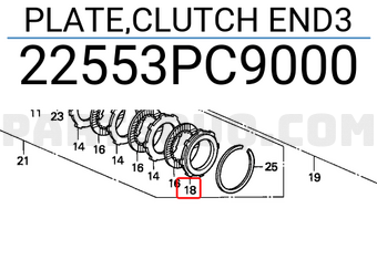 Honda 22553PC9000 PLATE,CLUTCH END3