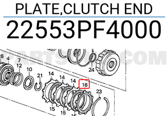 Honda 22553PF4000 PLATE,CLUTCH END