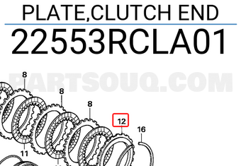 Honda 22553RCLA01 PLATE,CLUTCH END