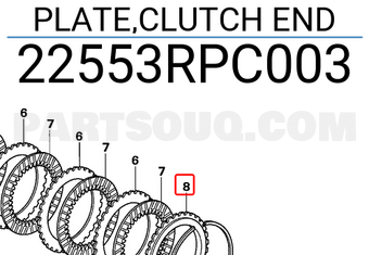 Honda 22553RPC003 PLATE,CLUTCH END