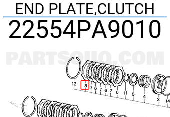 Honda 22554PA9010 END PLATE,CLUTCH
