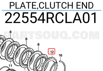 Honda 22554RCLA01 PLATE,CLUTCH END
