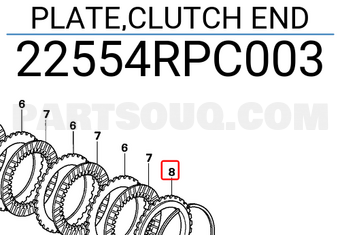 Honda 22554RPC003 PLATE,CLUTCH END