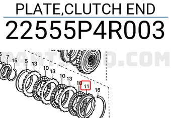 Honda 22555P4R003 PLATE,CLUTCH END