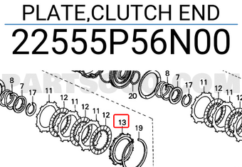 Honda 22555P56N00 PLATE,CLUTCH END