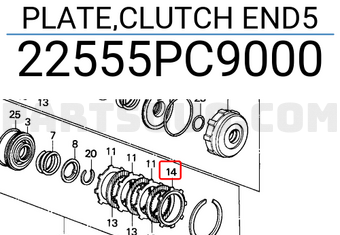 Honda 22555PC9000 PLATE,CLUTCH END5