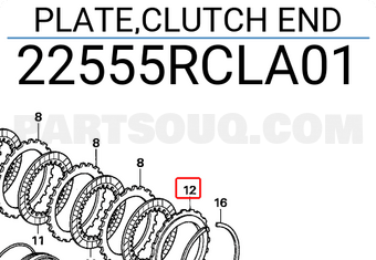 Honda 22555RCLA01 PLATE,CLUTCH END