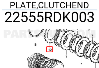 Honda 22555RDK003 PLATE,CLUTCHEND