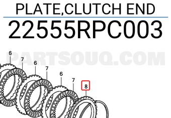 Honda 22555RPC003 PLATE,CLUTCH END
