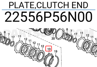 Honda 22556P56N00 PLATE,CLUTCH END