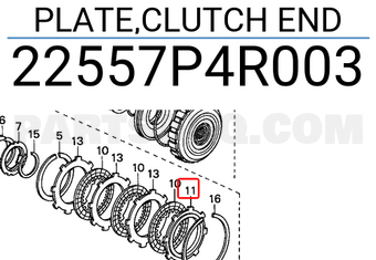 Honda 22557P4R003 PLATE,CLUTCH END