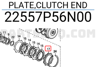Honda 22557P56N00 PLATE,CLUTCH END