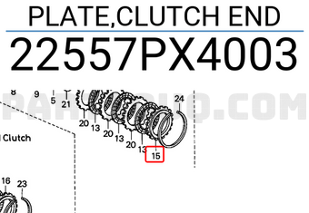 Honda 22557PX4003 PLATE,CLUTCH END