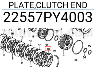 Honda 22557PY4003 PLATE,CLUTCH END