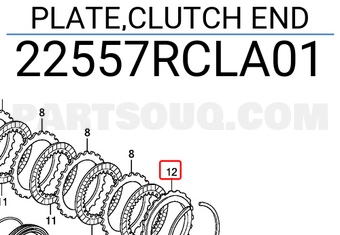 Honda 22557RCLA01 PLATE,CLUTCH END