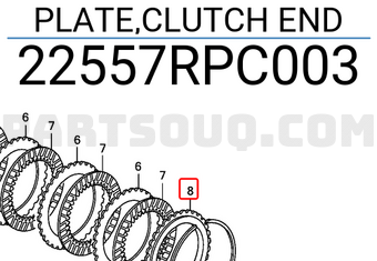 Honda 22557RPC003 PLATE,CLUTCH END