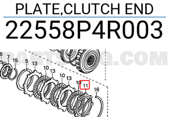 Honda 22558P4R003 PLATE,CLUTCH END