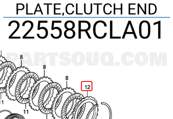 Honda 22558RCLA01 PLATE,CLUTCH END
