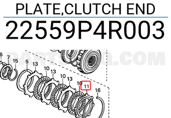 Honda 22559P4R003 PLATE,CLUTCH END