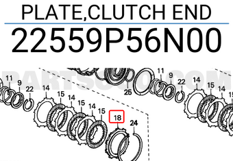 Honda 22559P56N00 PLATE,CLUTCH END