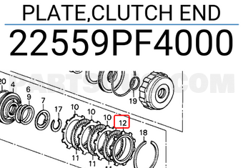 Honda 22559PF4000 PLATE,CLUTCH END