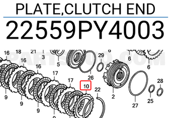 Honda 22559PY4003 PLATE,CLUTCH END