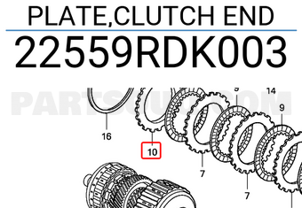 Honda 22559RDK003 PLATE,CLUTCH END