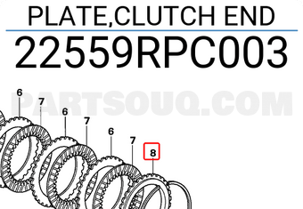 Honda 22559RPC003 PLATE,CLUTCH END